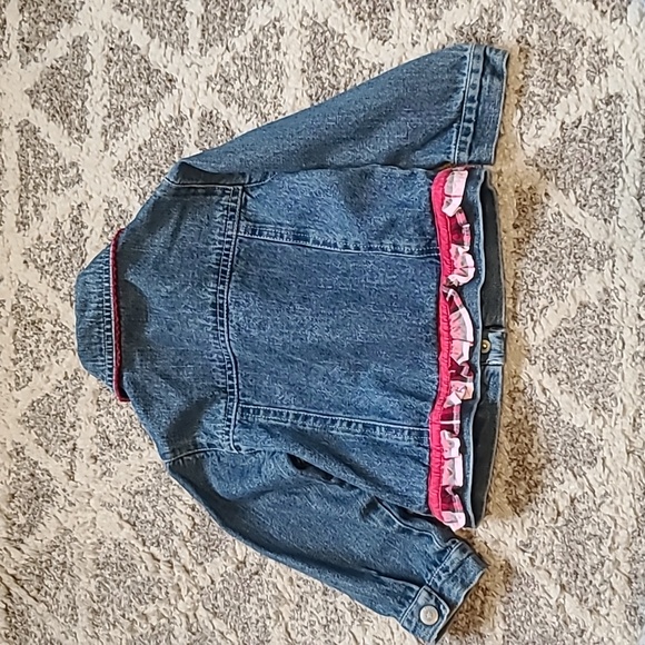 4 for $28 - Nanette Girls 2T Blue Jean Jacket with Pink Details - Picture 7 of 8